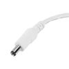 5Pcs 28.5cm DC Power Adapter Connector Inline with ON OFF Switch for LED Strip Lights White