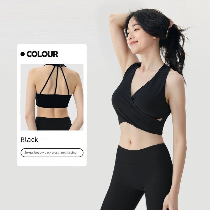 Foreign Trade Integrated Sports Vest Women Outer Wear Versatile Sexy Beauty Back Sling Vest Pilates Breathable Yoga Clothes