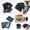Premium Quality Black Plastic Poker Playing Cards Waterproof Magic Game Set