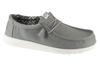 Wally Stretch Canvas, Mens Grey Moccasins