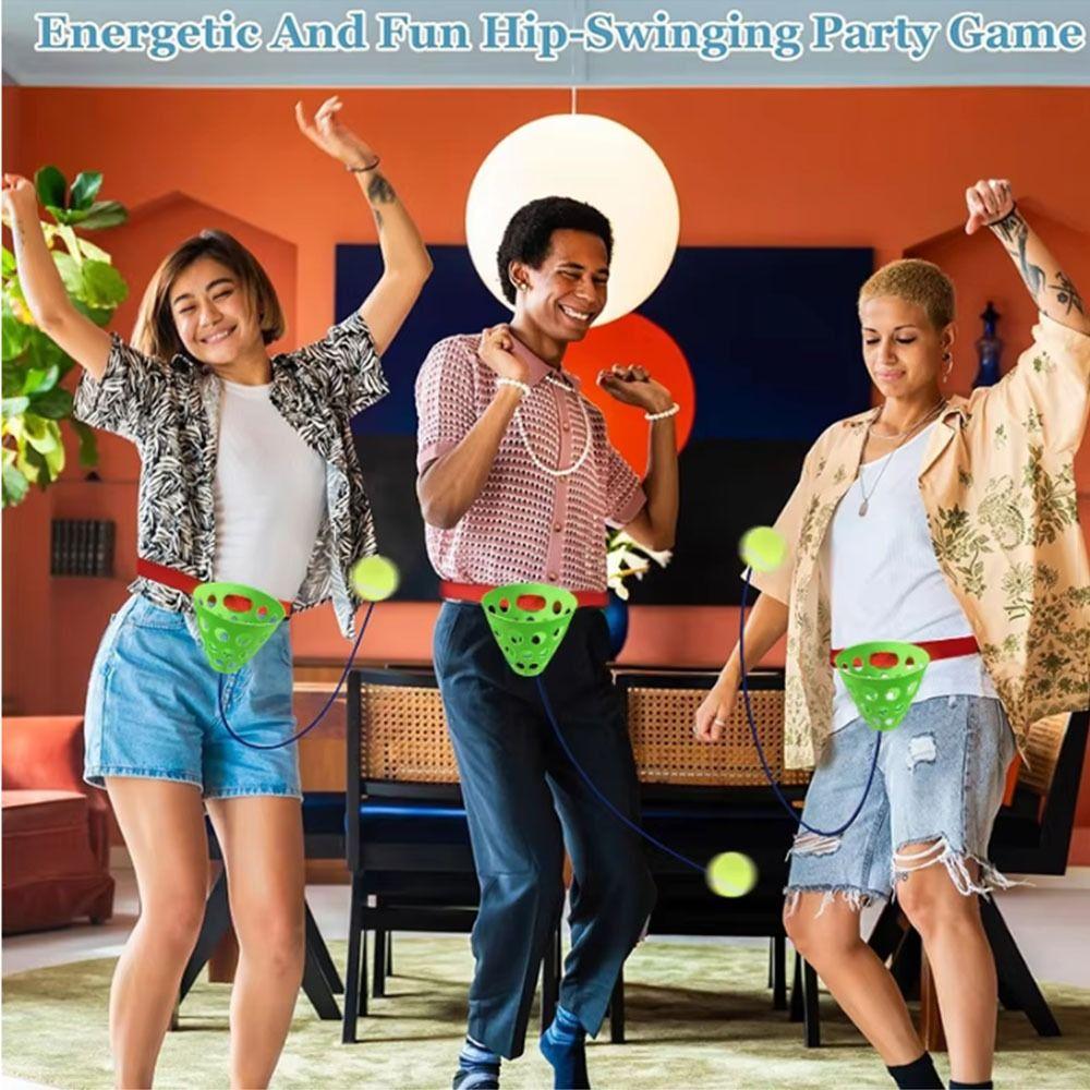 Eye Waist Coordination Swing Bucket Game Interactive Catch Balls Swinging Ball Game Outdoor Toy