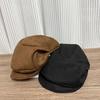 Autumn and Winter Pleated Fashionable Suede Newsboy Hat Women's Relaxation Retro Autumn and Winter Casual Soft-brimmed Beret Children