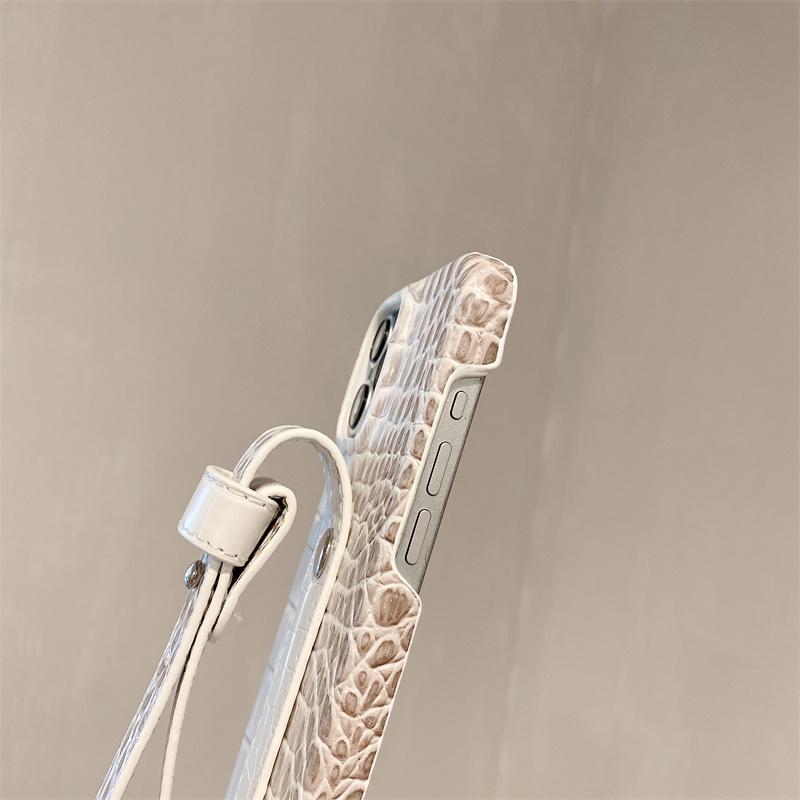 Personalized Leopard Leather Wrist Strap for iPhone Anti-drop Phone Case Fashionable Wrist Strap iPhone 14 15Pro Max 12 13Pro