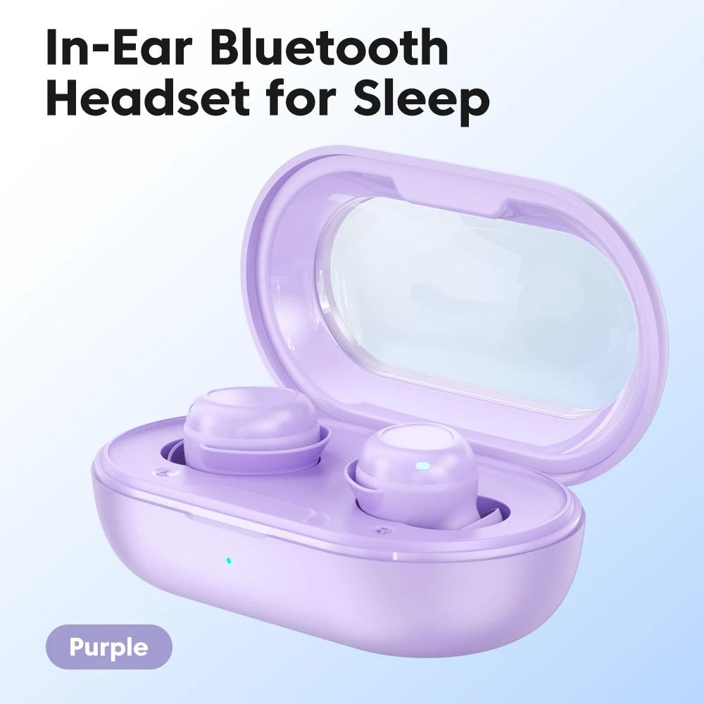 

Wireless Earphone Bluetooth 5.4 IPX4 Waterproof Headset Touch Control Mini ENC Headphones Silica Gel Comfort For Sleep фіолетовий
