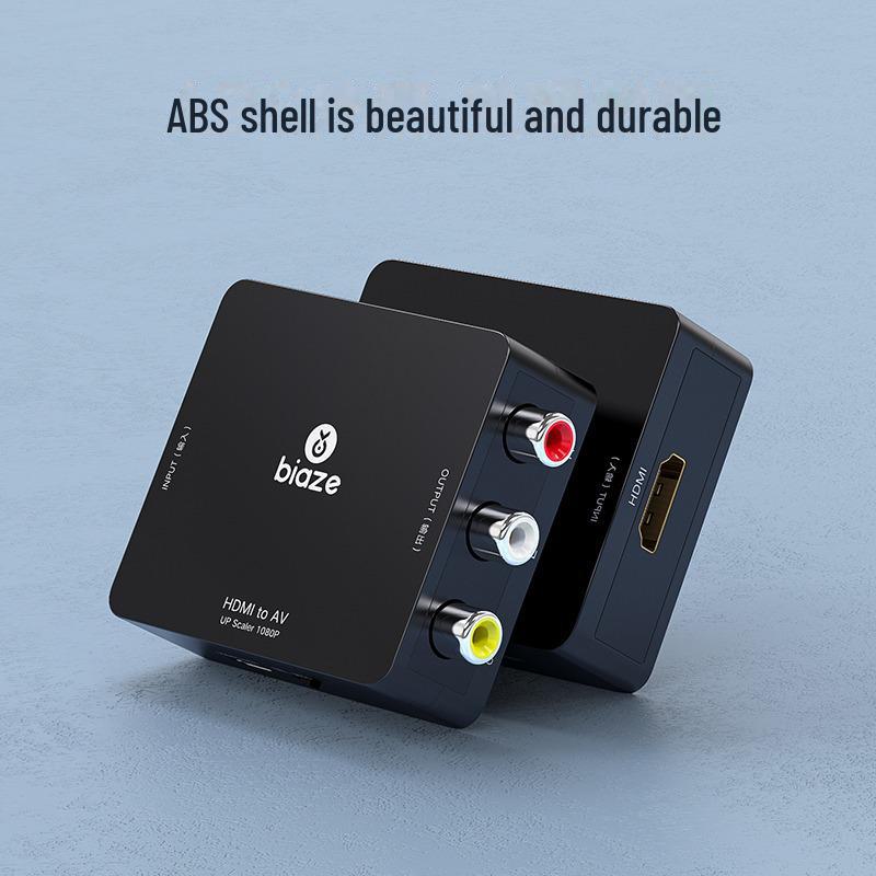 Biaz HDMI to AV Converter with USB Power – Digital HD to 3RCA (Red, White, Yellow) Audio and Video Cable