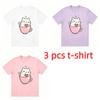Funny Cartoon Shy Loving Mouse Print Kids T-Shirts Summer Fashion Street Outdoor Casual T-shirt Tops for Boy and Girl's Tees Top