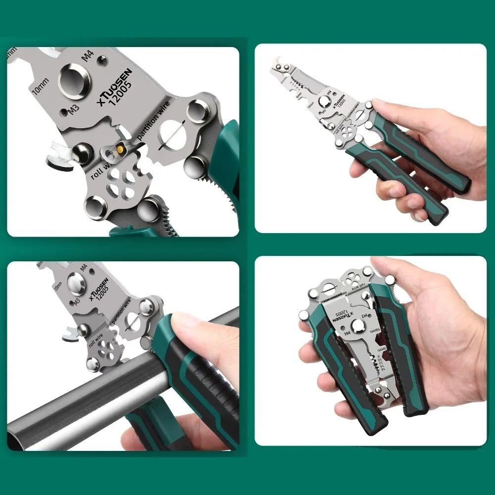 Fast Cutting Electrician Crimpe Pliers High-carbon Steel Wire Stripper Hand Tool