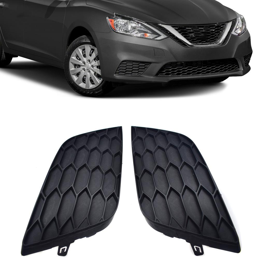 For 2016-2019 Nissan Sentra Fog Light Covers Grille Bezel Trim Black Decoration