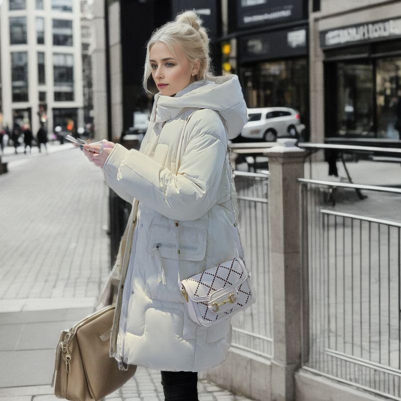 medium and long cotton-padded clothes, enlarged and thickened -padded jackets, loose bread clothes, winter knee-thick cotton-padded clothes