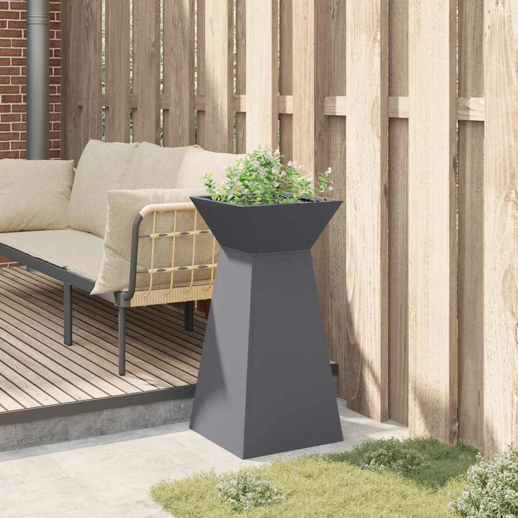 Column Planter Anthracite 35 X 35 X 73 Cm