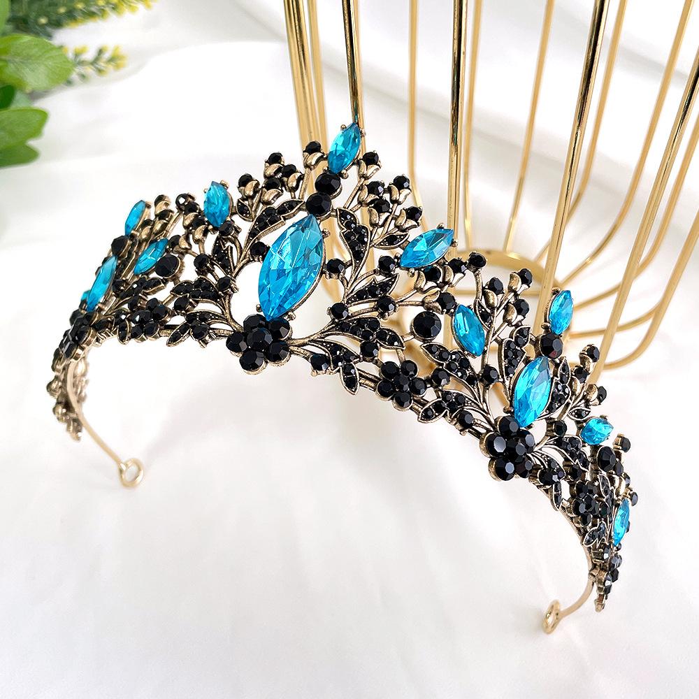 Korean Alloy Rhinestone Bridal Crown Marquise Rhinestone Princess Crown Wedding Dress Accessories Bridal Tiara