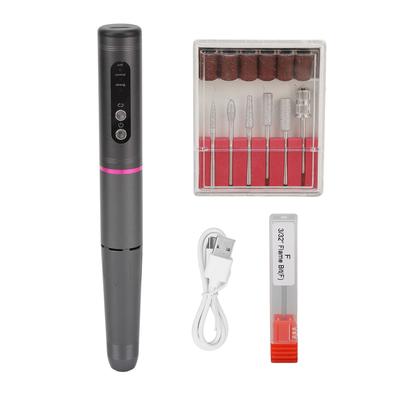 Kit de perceuse à ongles électrique, lime à ongles portable, outil de manucure et de pédicure, stylo de manucure USB avec perceuse à ongles