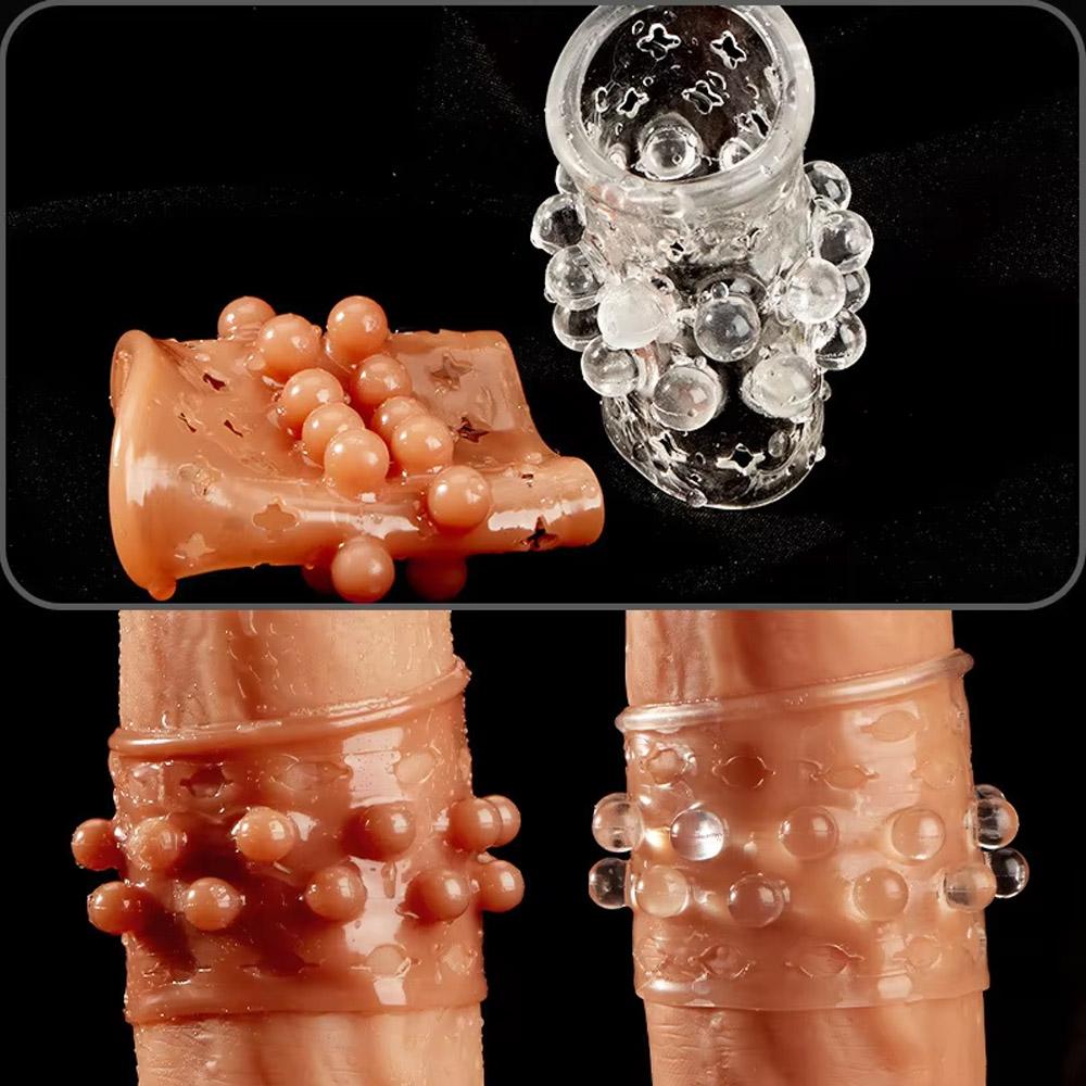 Penis Ring Penis Sleeve Enlargement Silicone Penis Sleeve Male Sex Toys for Couples Super Soft Stretchable Male Sex Toys Adult Toys