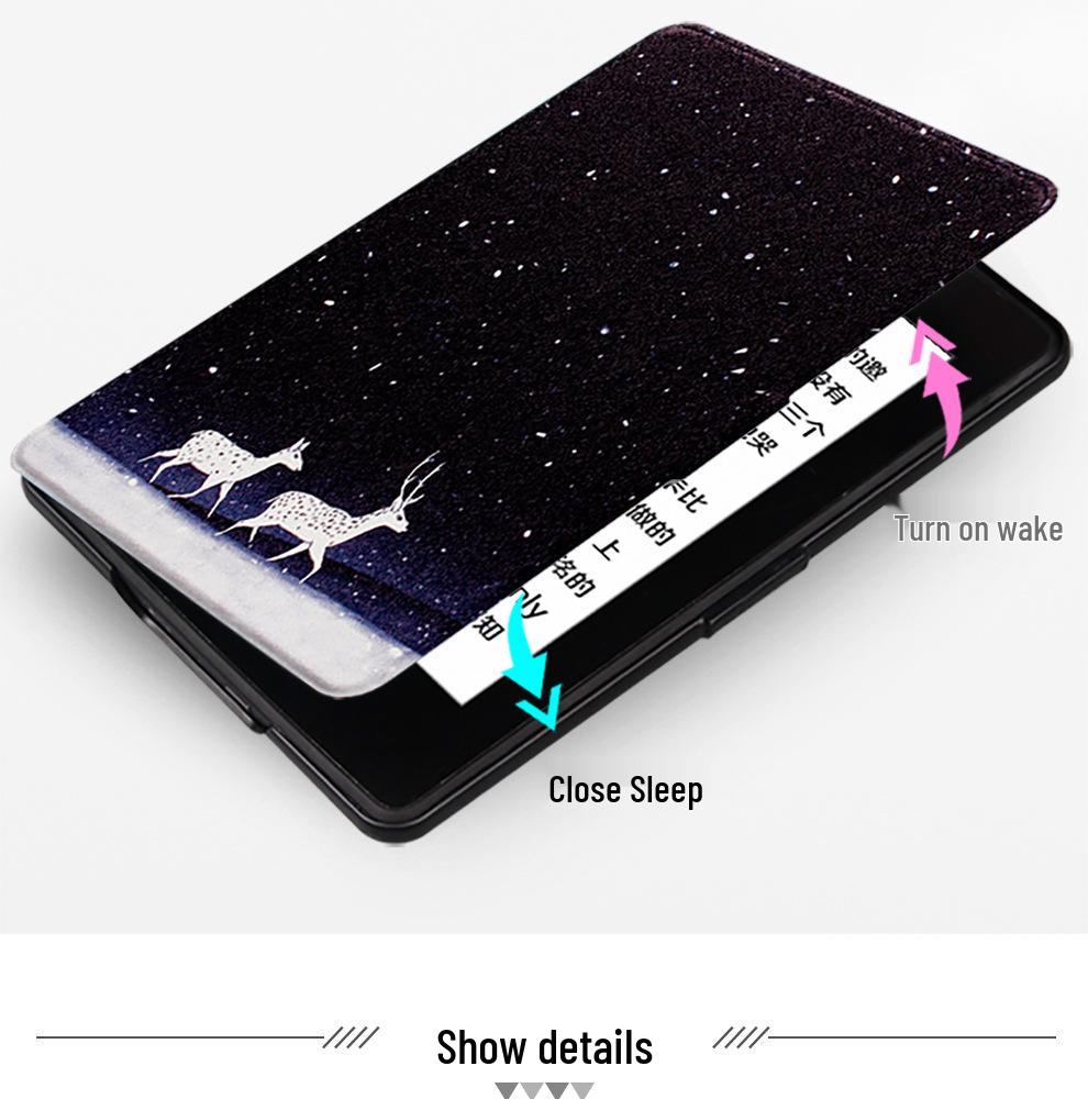 Handheld Protective Case for Kindle Paperwhite 3/2 – Slim Painted Shell with Hand Holder