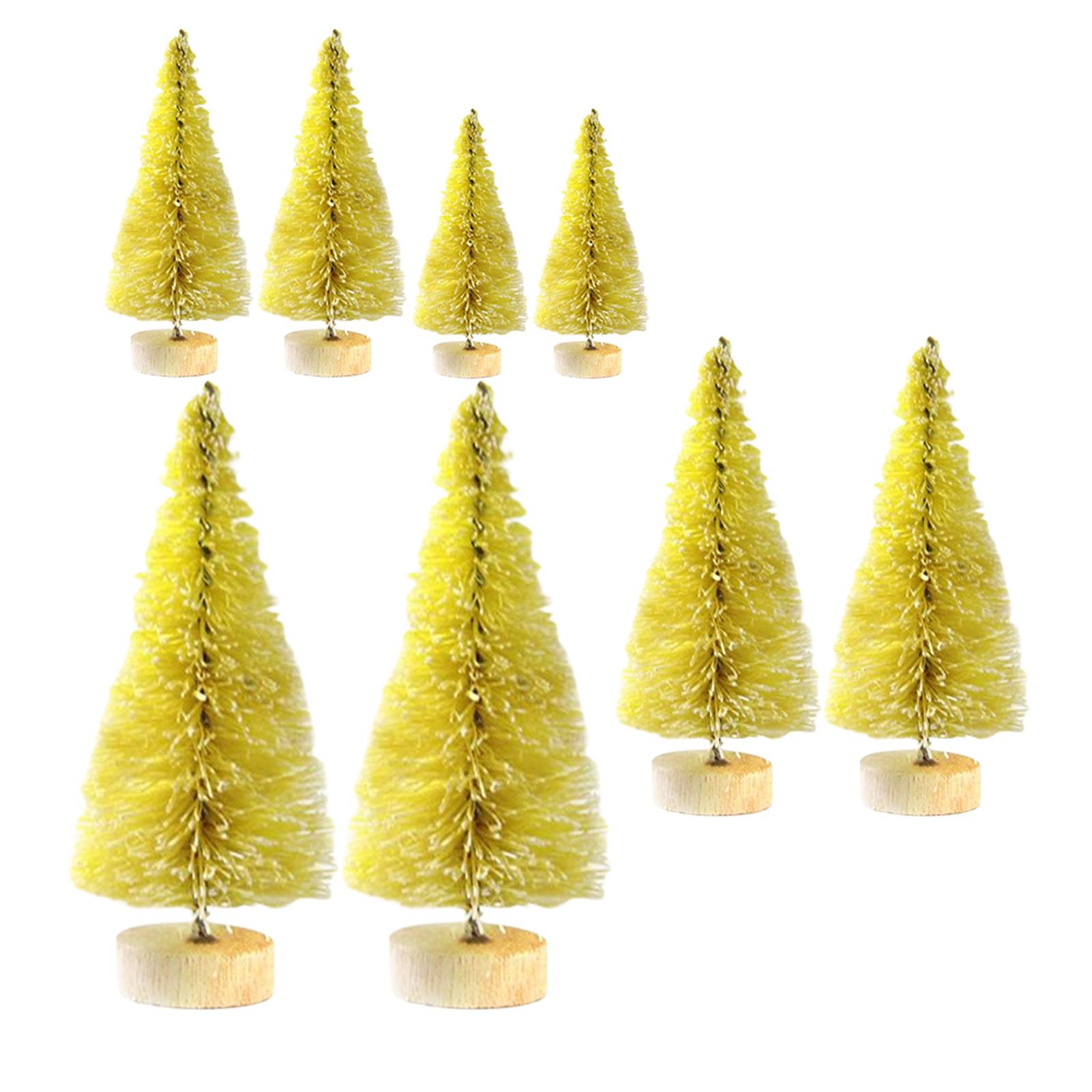 

8 Pieces Desktop Miniature Pine Tree 4 Sizes Mini Artificial Christmas Tree for Christmas Party Home Decor Fairy Garden Tabletop