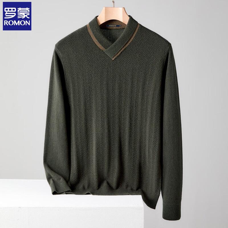 

Romon Men s 100% Lambswool V-Neck Sweater XL