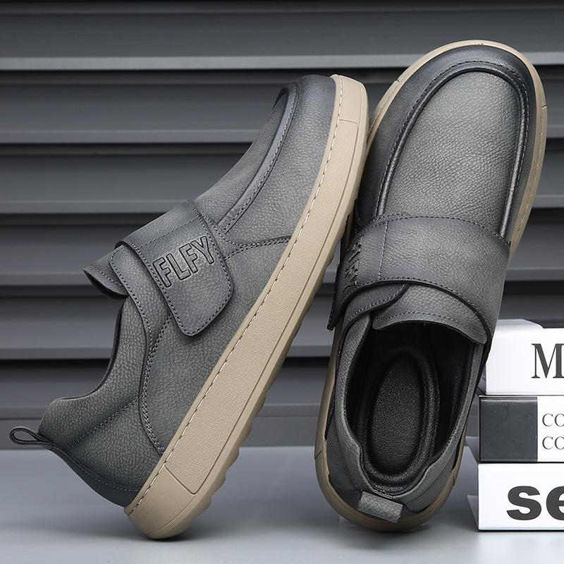 One-pedal men's shoes breathable spring and summer new trendy versatile lazy casual leather shoes men