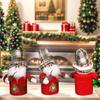 2pcs Christmas High-end Candy Box Gift Jar Christmas Eve Decoration Apple Box Santa Claus Snowman Apple Jar