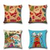 Christmas Cartoon Printed Cushion Cover Ultra Soft For Home Office Sofa Decor Gift