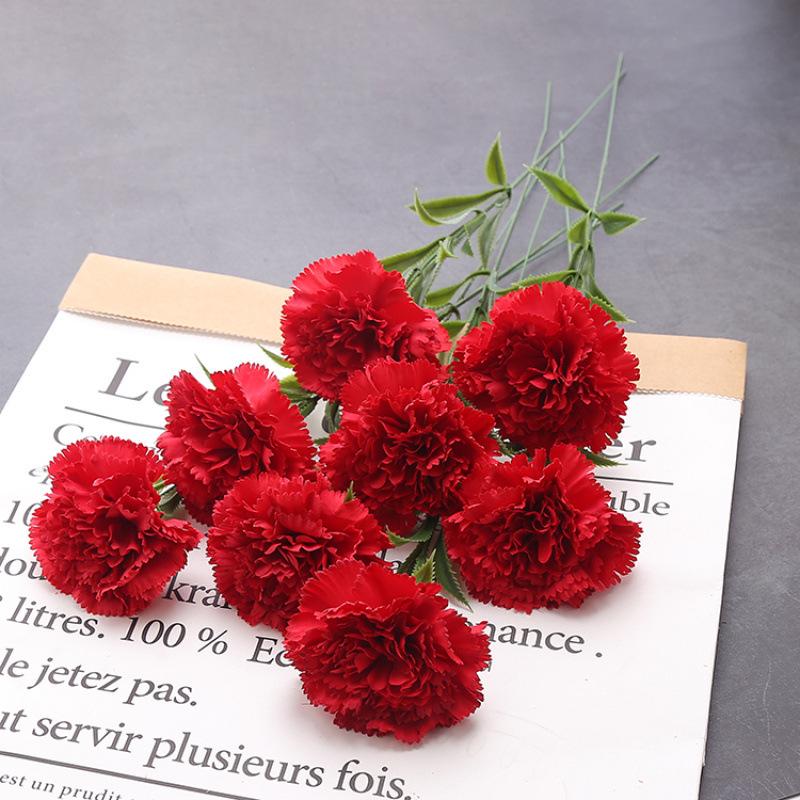 Silk Carnation Bouquet: Teacher's Day, Mother's Day, Women's Day Decorative Gift