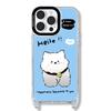 Zhitai Apple iPhone 15 Pro Cartoon Case with Lanyard for 16/14 Pro Max and 13/12, Mirror Design