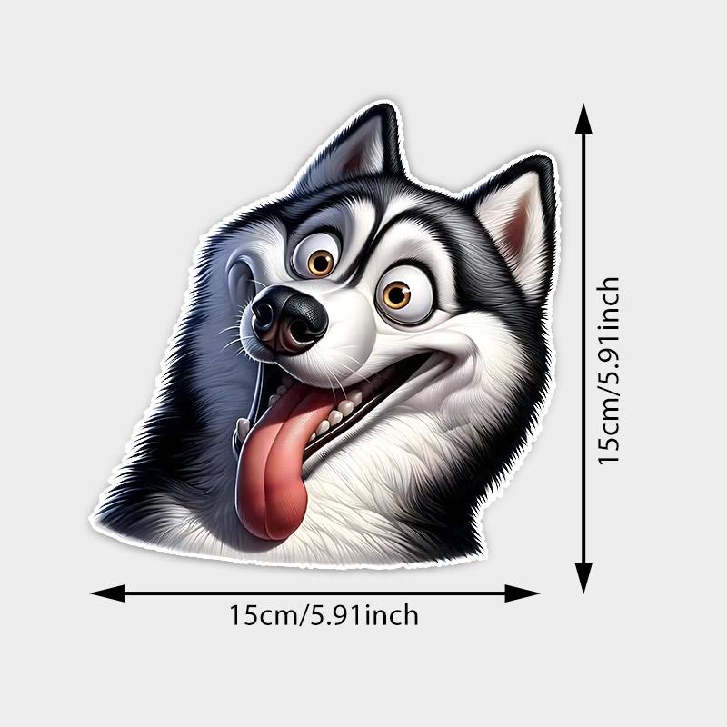 Car Sticker Funny Husky Pet Dog Waterproof Vinyl Decal on Bumper Rear Window Laptop Self-adhesive Decal For Car Accessories TM#11