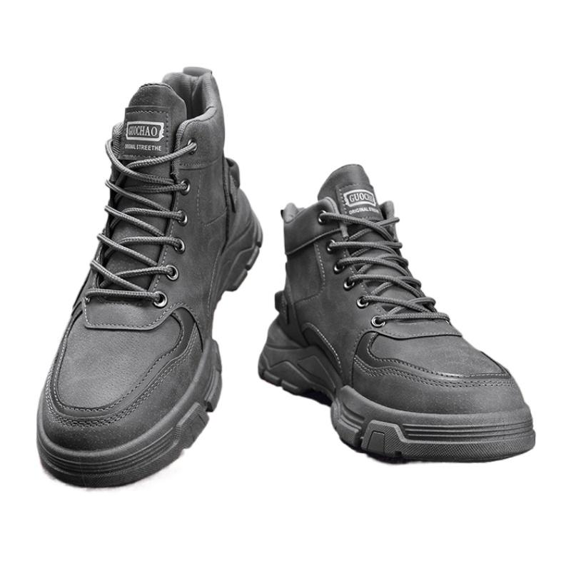 Men's Autumn Winter New Workwear Boots Outdoor Hiking Fashion Boot Men Laceup Leather Boots Casual Comfort Shoes Masculina