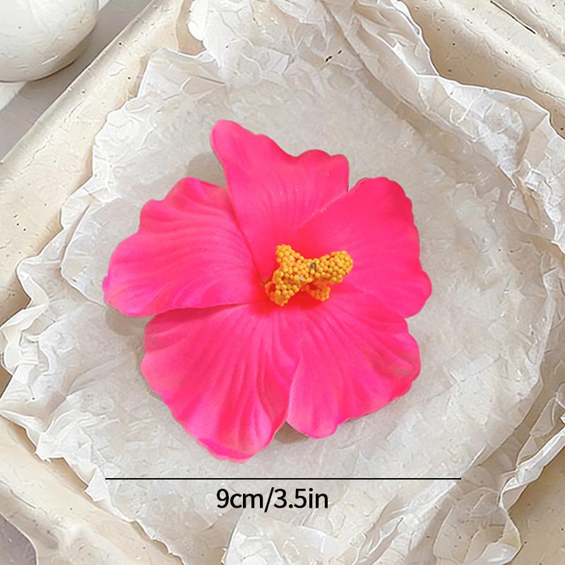 Plumeria Hibiscus Flower Hair Clip Hawaiian Flower Side Bangs Clip For Women Seaside Beach Hibiscus Flower Hairpin Headband