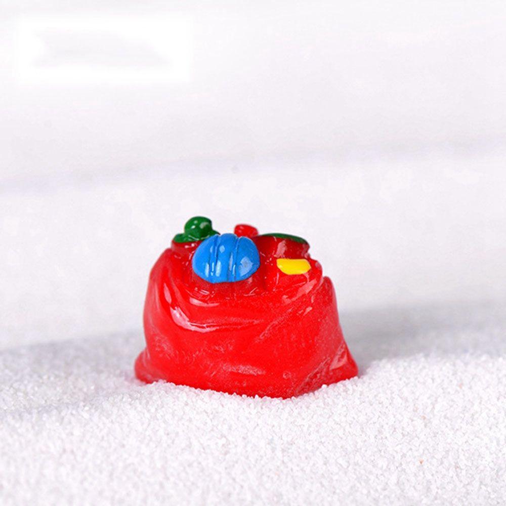 Miniature Landscape Model Cute Christmas Decoration Santa Claus Figurine Xmas Gift Bag Ornament