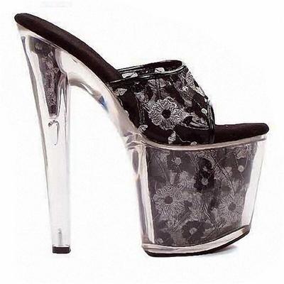 Kadın Dans Platform Sandalet Ayakkabı 20cm Topuk Ayak Bileği 10cm Platform Seksi Çiçekli Gül Platformu YKC