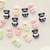 50pcs Mix Resin Colorful Mini Bow tie teddy bear Nail Art Flatback Stone Applique DIY Christmas Charms Scrapbook Decor Crafts