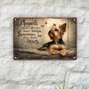 1pc 2D Flat Metal Tin Sign, Angels Don't Always Have Wings Sometimes They Have Paws, Pet Wall Art, Rustic