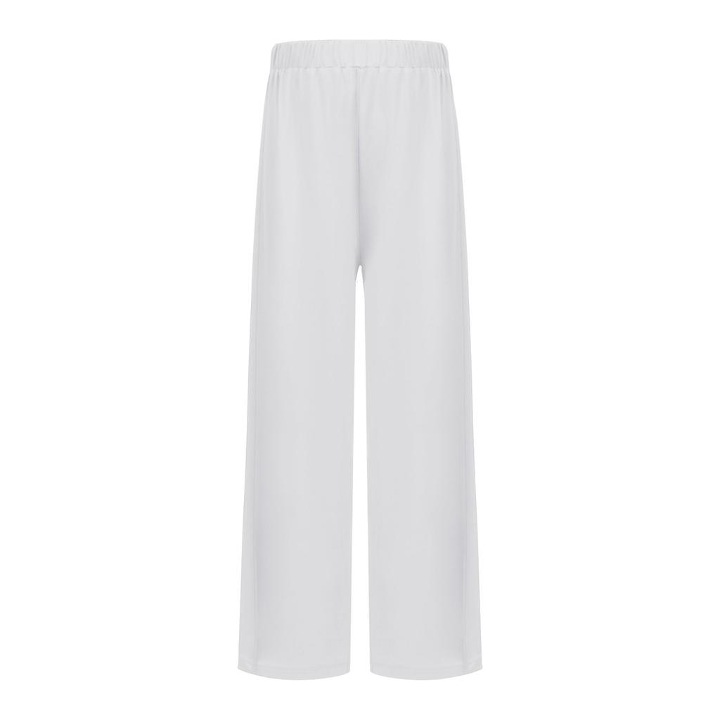 Elastic Waistband Wide-Leg Pants for Boys: Solid Color Dancewear for Liturgical Praise Performance