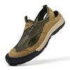 Summer Breathable Outdoor Sneakers Mesh Suede Hiking Shoes Slip On Casual Shoes For Men Loafers Plus Size