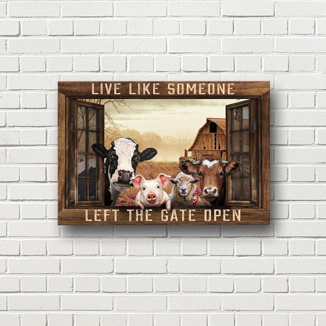 

Сельский дом постеры с животными принты крупный рогатый скот корова свинья овца деревенский пейзаж настенные художественные фотографии холст картина гостиная домашний декор 21x30cm No Framed