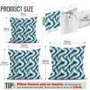 4Pcs Blue Green Bohemian Cushion Covers Single-sided Printed 45CM Throw Pillow Case Cover Sofa Cushion Home Room Decor