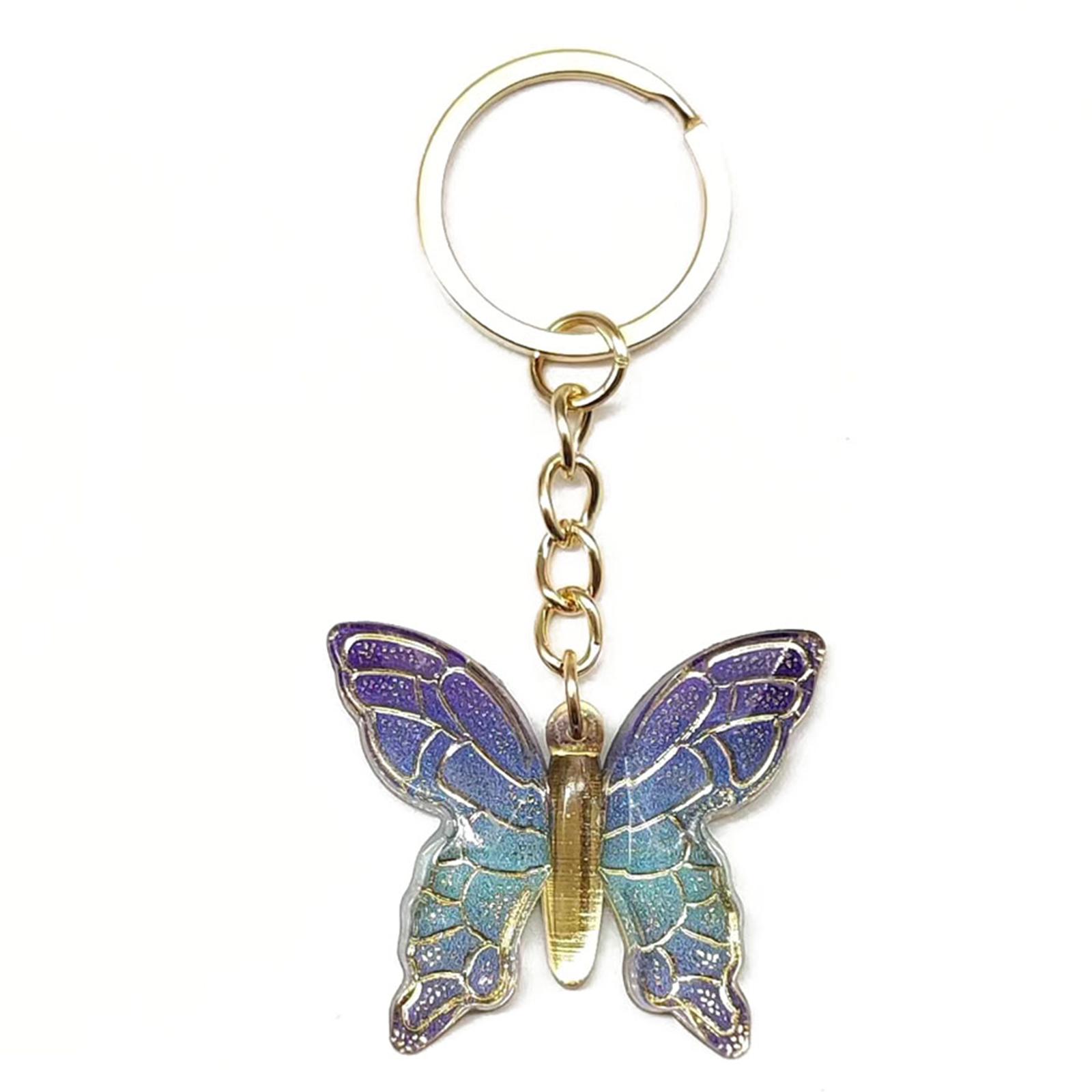 

Градиентная подвеска-бабочка, брелок, красочный акриловый брелок, аксессуары для сумки, модный аксессуар для мужчин и женщин синий