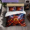 Juego de Cama de 3 Piezas con Patrón del Manchester United Suave Microfibra Funda Nórdica con Fundas de Almohada para Dormitorio