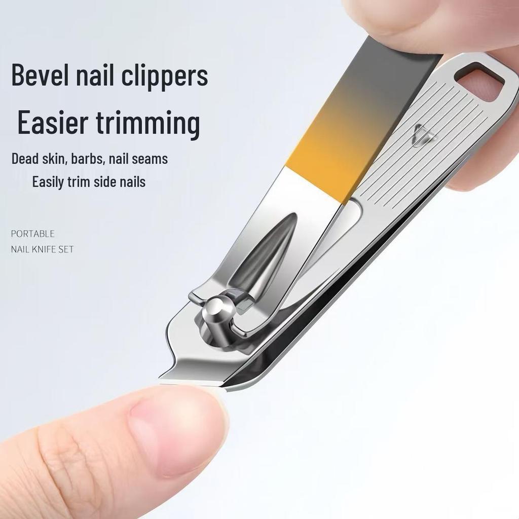 Portable Anti-Splash Nail Clipper Set - Manicure & Pedicure Tools with Nail Scissors in a Box