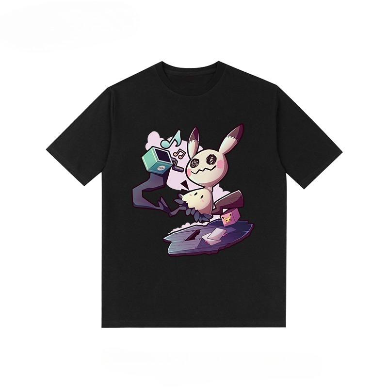 

Pokmon Pocket mini Q Summer New Printed TShirt Unisex cotton Street YK Harajuku Loose Sleeve Unisex comfortable S