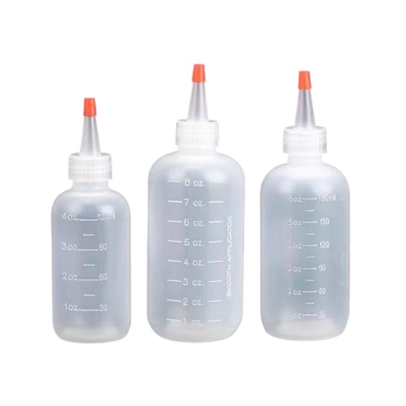Portable Travel Liquid Dispenser Bottles Refillable Leakproof Squeeze Bottle Applicator Bottle with Tip Empty Container