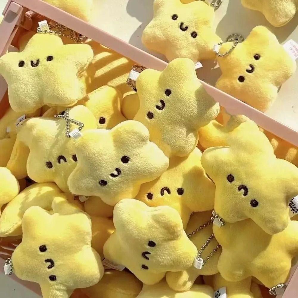 

yellow Plush Keyrings Little Star Bag Pendant Lovely Star Playing Toys bag