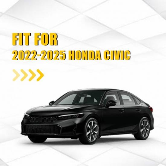 For -2025 Civic Honda Headlamp Smoked Reflective Decal Stickers Vinyl Tint