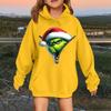 Children's Fashionable Casual Long-sleeved Loose Christmas Print Pullover Hooded Sweatshirt