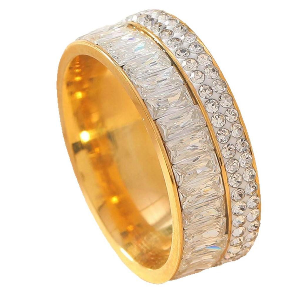 Fashionable Stainless Steel Women's Ring Set - Various Styles (6/8/10/12/16 Pieces)