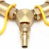 Propane Y-splitter  Adapter 1/4 Inch Connector  For Rv Trailer And Camping Propane Hose