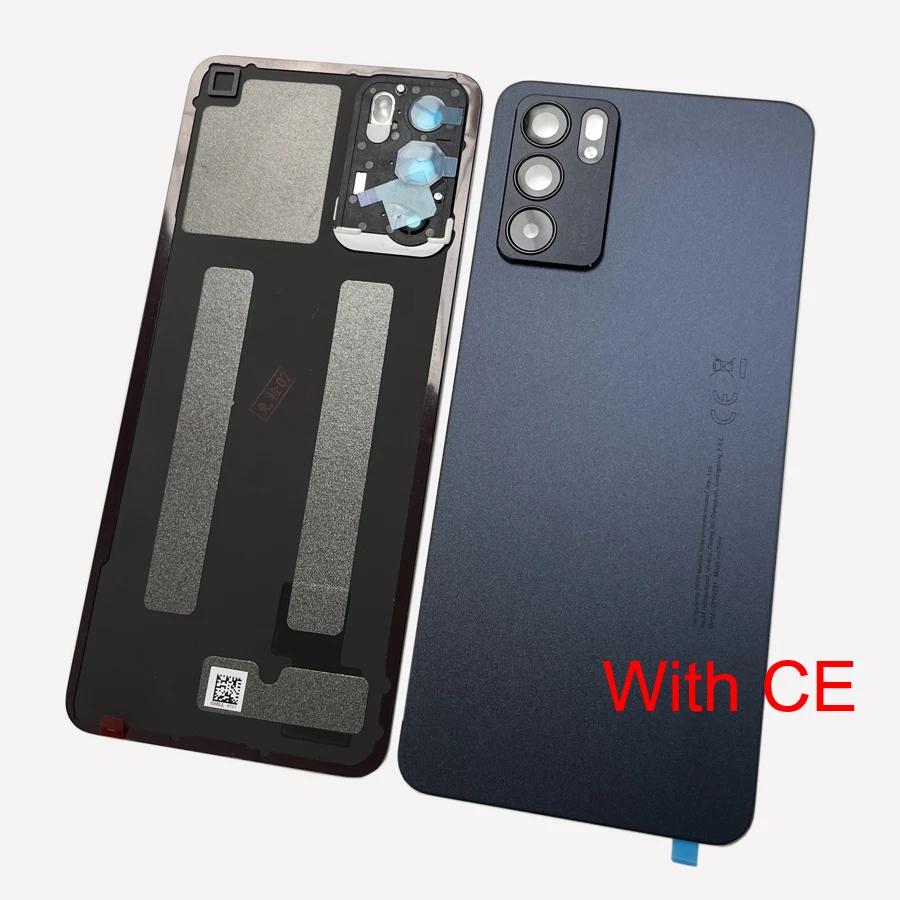 A+++ Back Glass For Oppo Reno6 5G Back Battery Cover Rear Reno 6 Door Housing PEQM00, CPH2251 Replacement Parts чёрный