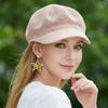 Bonnet Fin en Herbe Couleur Unie Casquette Octogonale Élégante Casquette de Baseball pour Femmes Filles
