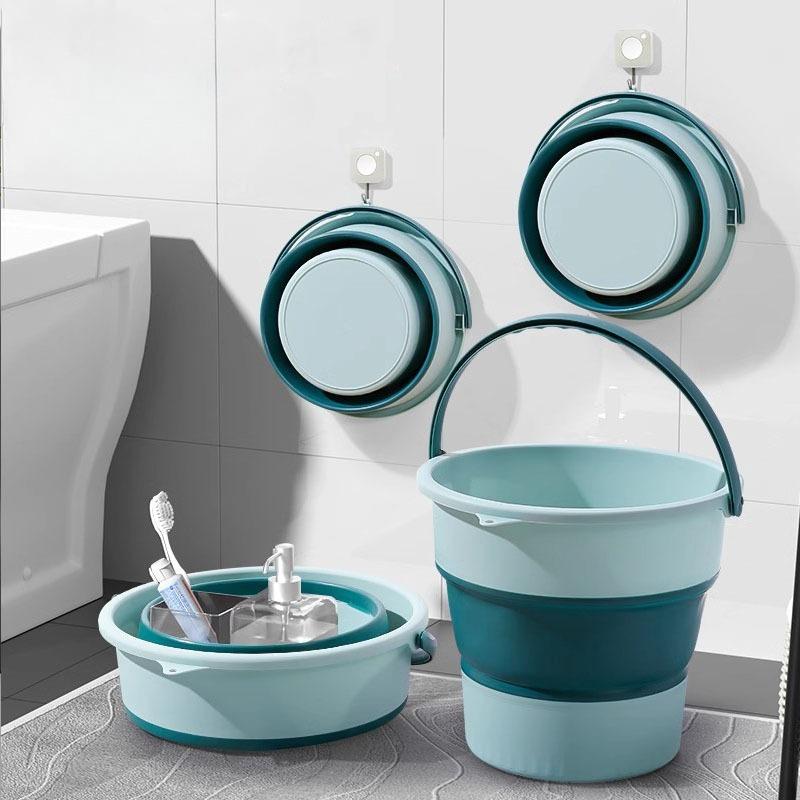 Portable Collapsible Bucket Multifunctional Thickened Silicone Bucket for Car Washing Fishing Camping Outdoor Water Container