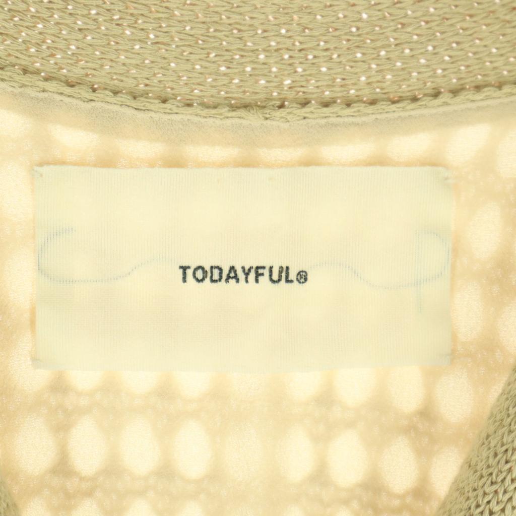 TODAYFUL No sleeve Mesh knit Long dress 38 beige Women Used